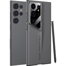 Braventa Collection Senon Galaxy S24 Ultra Kılıf Ultra Ince Kameralı Korumalı Sert Rubber Zore Procase Kapak (Gri)