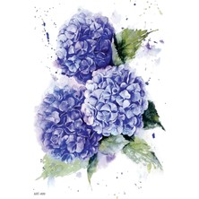 Braventa Collection Mor Ortanca Geçici Dövme,geçici Tattoo,vücut Dövme,kol Bilek Dövme,boyun Dövme,sırt Dövme