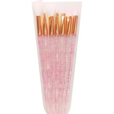 Braventa Collection Evaprincess Makyaj Fırça Seti, 7 Parça, Çok Renkli (Pembe)