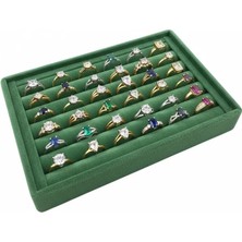 Megass Dekor Tunus Model Süet Kumaş Yeşil Renk 22 /14 cm Sosis Yüzük Standı