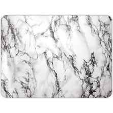 Braventa Collection 10001503001 Beyaz Mermer Görünümlü Cam Kesme Tahtası, 30CM x 40CM