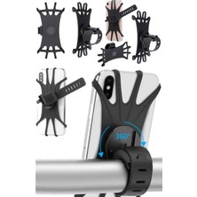 Braventa Collection Profesyonel Motorsiklet Atv Bisiklet Gidon Esnek Lastikli Telefon Tutucu Akrobat Ahtapot Model