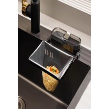 Braventa Collection Yıldızhane Fileli Pratik Lavabo Süzgeci Vakumlu Siyah Lavabo Süzgeci 50 Adet File Hediyeli