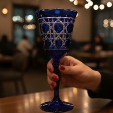 Decostyle Gloria El Kesmesi Renkli Kadeh (270 cc) - Çeyizlik Kristal Kesme Bardak