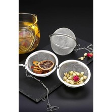 Braventa Collection Paslanmaz Çelik Çay Demlik Küre Kilitleme Çay Topu - Pratik Çay Demleme Aparatı Tekli