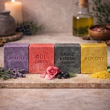 Çare Burada Çareburada Sabun Seti 4'lü - Lavanta & Gül & Ardıç Katranı & Kükürt