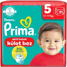 Braventa Collection Prima Külot Bez, 5 Numara Bebek Bezi, 21 Adet