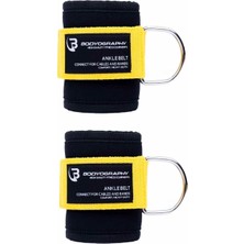 PremiumPort Sarı Ankle Belt Fitness Ayak Bilekliği Çift Set Profesyonel Spor Aksesuarı