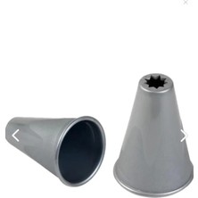 Braventa Collection Plastik Gri Renk Tırtıl Kurabiye Kalıbı, Tırtıklı Şekilli Kek Pasta Krema Süsleme Aparatı Pastacılık