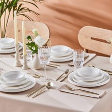 Braventa Collection Stream Bone Saturn 24 Parça 6 Kişilik Yemek Takımı Beyaz