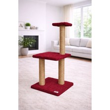 Feyza Design Çift Katlı 86 cm Kedi Tırmalama Platformu, Eğlenceli ve Dayanıklı Tasarım