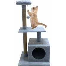 Feyza Design Renkli Kedi Oyun Evi ve Tırmalama Tahtası, Eğlenceli ve Sağlıklı Oyun Alanı
