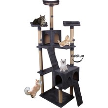Feyza Design Çok Katlı Jüt Ipli Kedi Evi, Tırmalama ve Dinlenme Kulesi