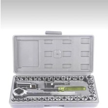 abnturk 40 Parça Özel Çantalı Otomobil Motosiklet Lokma Anahtarı Seti Lokma Takımı Cırcır Anahtarı