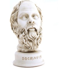 Socrates Büst Heykel - Filozof Büst Dekoratif Dekorasyon Ürünü