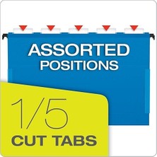 Surehook Güçlendirilmiş Askılı Kutu Dosyası, 2 Inç, Yasal, Mavi, 1/5 Kesim, Kutu Başına 25 (59302EE)