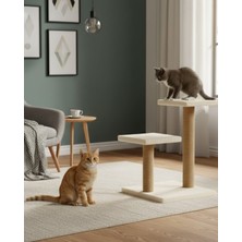 Feyza Design Kedi Tırmalama Ağacı, Çift Katlı, Dayanıklı ve Eğlenceli Tasarım