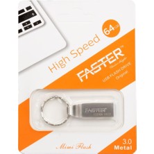 Braventa Collection Faster 64 GB Metal,64 GB USB 3.0 Flash Sürücü Anahtarlıklı Metal Parmak Sürücü 64 GB Su Geçirmez Atl