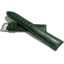 Fado&her Saate Uyumlu Hakiki  Deri Saat  Kordonu Yeşil  16  mm (  409 )