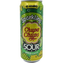 Chupa Chups Sparkling Sour Apple Flavour - Ekşi Yeşil Elma Aromalı Gazlı Içecek 330 ml