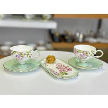 Mikasa Moor Happily 2 Kişilik Sunum Tabaklı Türk Kahvesi Fincanı Desen1-5 Parça