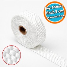 Nzb (5 Metre) Cam Elyaf Fiberglas En: 2.5 cm Kalınlık: 5 mm Ekzoz Sargı Bezi Isı Yalıtım Yanmaz Bant