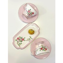 Mikasa Moor Peachy 6 Kişilik Sunum Tabaklı Türk Kahvesi Fincanı -15 Parça