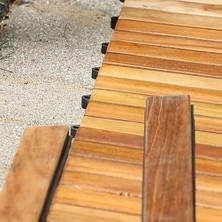 BARE-WF2012 Ez Döngü Uçları Yan Kesim Parça Kenetlenmiş Zemin Sert Tik Ağacı, 8 Pim, Kahverengi, 7 Ft