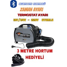 Webesten 12 24 220 Çanta Tipi Dizel Isıtıcı 3 Metre Hortum Hediyeli