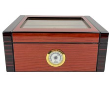 Bıyıklı Tobacco Ispanyol Sedir Iç Kaplamalı Camlı Puro Humidoru - Sevilla Reserve