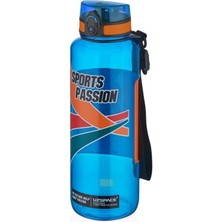 PremiumPort 1500ML Spor Su Matarası, Kayma Yapmayan Tutmalı, Bölmeli Tritan Matara