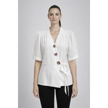 Perzoni Çiçek Desenli Bluz 4840