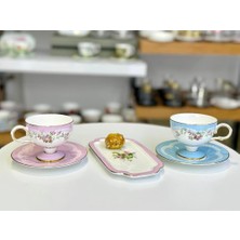 Mikasa Moor Rose Charm 6 Kişilik Sunum Tabaklı Türk Kahvesi Fincanı-15 Parça