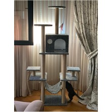 Feyza Design Renkli Kedi Tırmalama Evi ve Oyun Platformu, %100 Garanti