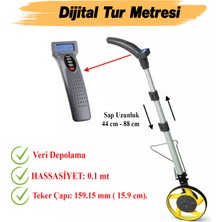 Badem10 Hassasiyet 0.1 Metre Dijital Yol Tur Metresi Sayaçlı Ölçüm Metre 44 - 88 cm Kol Metrik ve Inç Ölçme