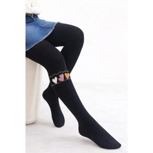 Gigi Giyim Kalp Desenli Kız Çocuk Külotlu Çorap