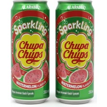 Chupa Chups Sparkling Watermelon Flavour - Karpuz Aromalı Gazlı Içecek 330 ml (2 Adet)