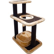 Feyza Design Rahat ve Eğlenceli Kedi Tırmalama Tahtası ve Kedi Evi Seti