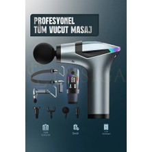 Ensiga Şarjlı Tüm Vucut Masaj Tabancası Yeni Nesil Profesyonel LCD Göstergeli Çok Fonksiyon Fıtness Masajı