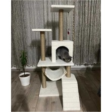 Feyza Design Konforlu ve Eğlenceli Kedi Tırmalama Evi ve Oyun Platformu
