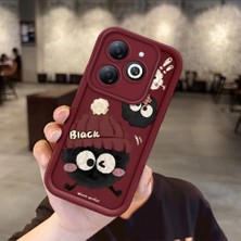 Ucuc Infinix Smart 8/smart 8 Pro Uyumlu Bordo Silikon Kılıf Sevimli Kartun Desenli Darbeye Dayanıklı Lens Koruma