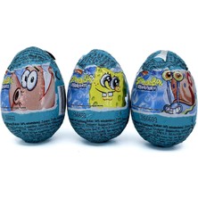 Zaini Sponge Bob Square Pants Sünger Bob Kare Şort -Glutensiz Çikolatalı Sürpriz Yumurta 20 G (3 Adet)