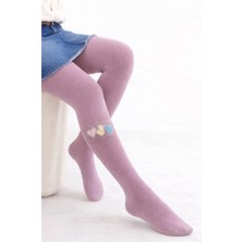 Gigi Giyim Kalp Desenli Kız Çocuk Külotlu Çorap