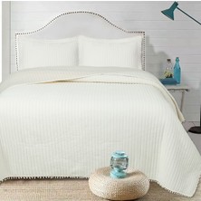 Bella Home Sofia Ponponlu Çift Kişilik Yatak Örtüsü Seti - 260X240 cm