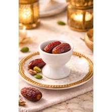 Beige & Stone Seramik Hurma & Lokum Sunum Tabağı – Ramazan Özel