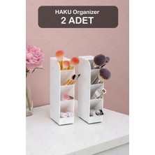 Fesya Home Haku 2 Adet 4 Bölmeli Organizer Seti – Makyaj Malzemeleri ve Takı Düzenleyici