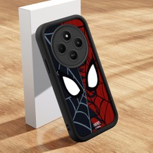 Ucuc Xiaomi Redmi 14C/A4 Uyumlu Siyah Silikon Kılıf Spider-Man Desenli Darbeye Dayanıklı Lens Koruma