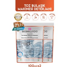 BioBellinda Doğal Soda Etkili Toz Bulaşık Makinesi Deterjanı Zorlu Kirlere Pratik Çözüm 650 ml (2li Set)