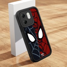 Ucuc Infinix Hot 50I/SMART 9 Uyumlu Siyah Silikon Kılıf Spider-Man Desenli Darbeye Dayanıklı Lens Koruma