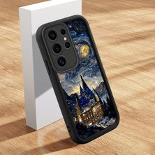 Ucuc Samsung Galaxy S25 Ultra Uyumlu Siyah Silikon Kılıf Klasik Desen Darbeye Dayanıklı Lens Koruma